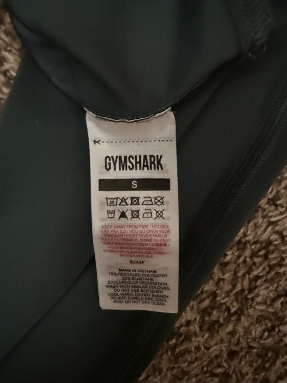 Gymshark size small Dark green Leggings - Picture 3 of 3